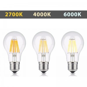 Acheter ampoule LED A60 E27 8W transparente à filament