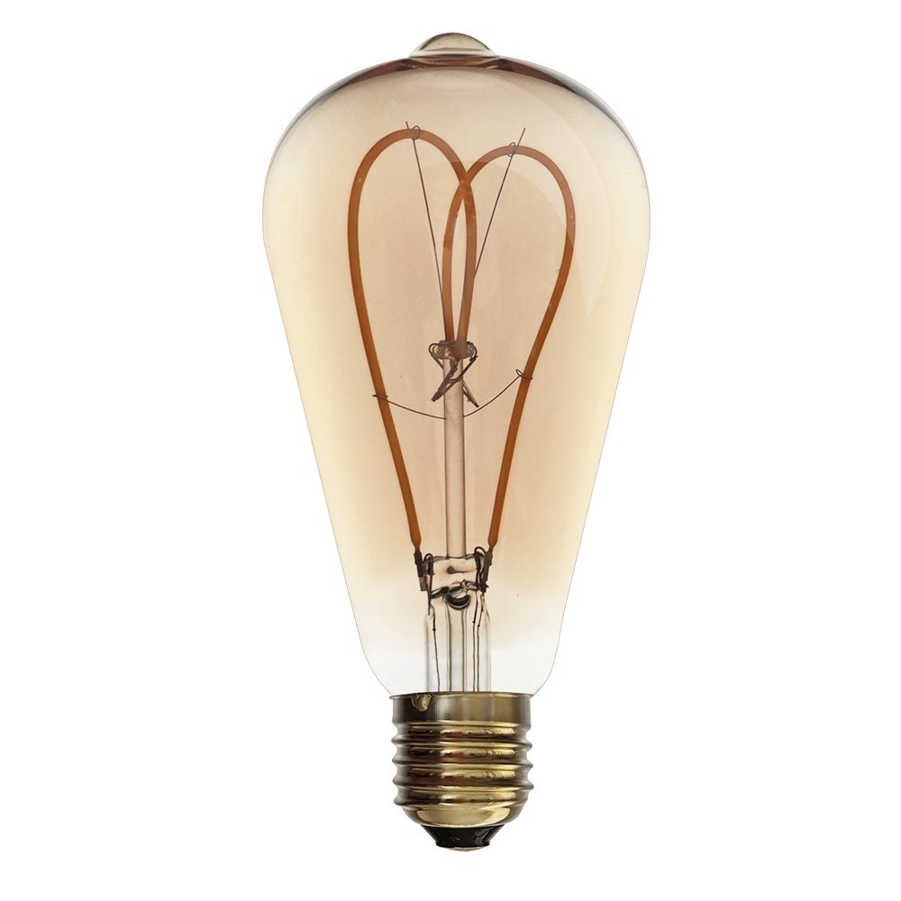 Ampoule LED filament E27 4W dimmable Coeur ST64