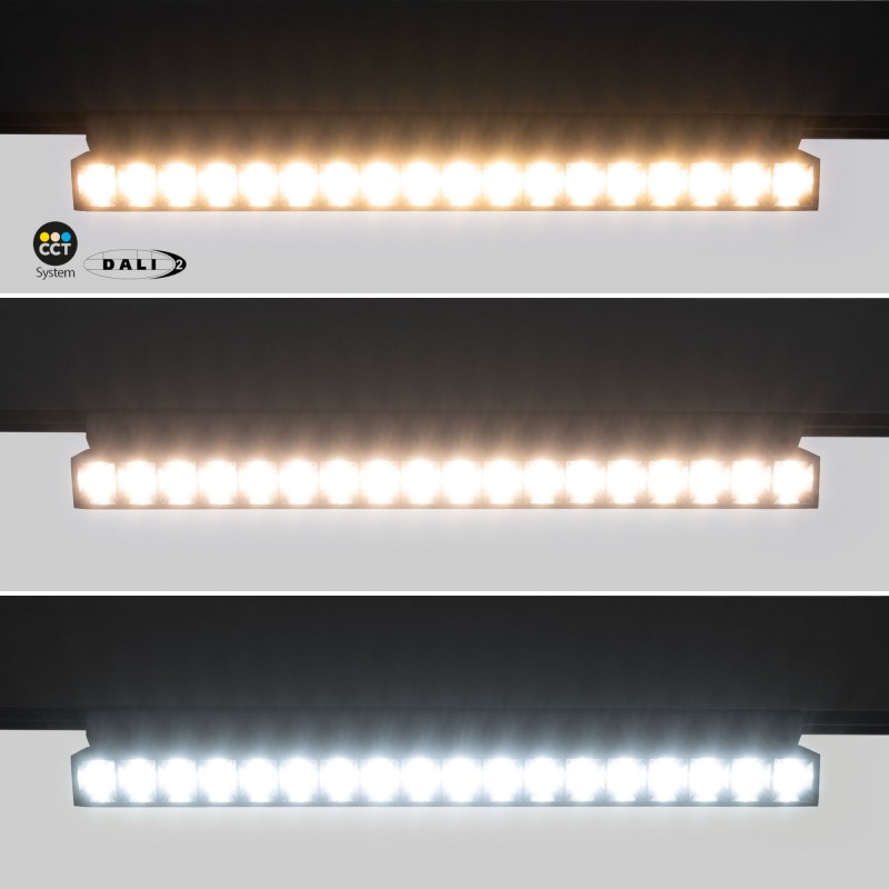 Éclairage CCT sur rail plafond
