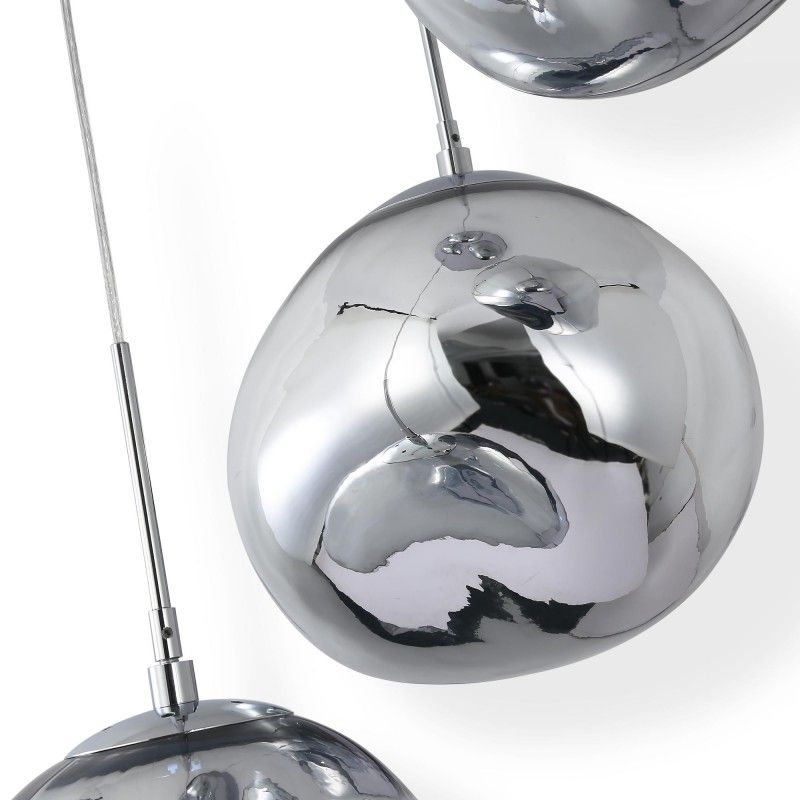 Plafonnier suspendu à effet verre soufflé Plafonnier suspendu à effet verre soufflé