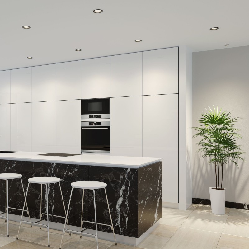 Collerette support spot GU10 blanc et noir Collerette support spot GU10 blanc et noir