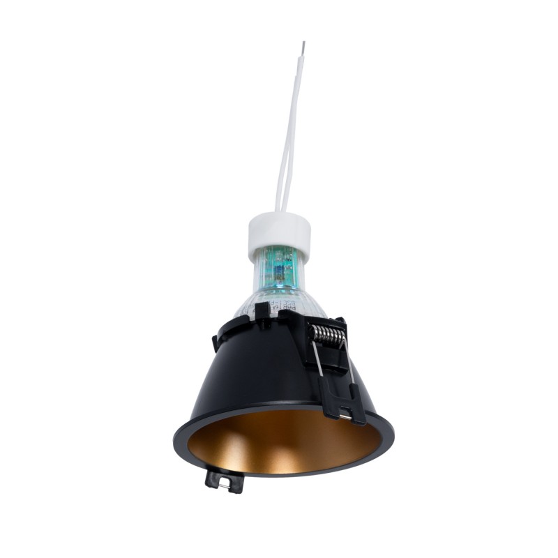 Downlight dichroïque noir intérieur en or Downlight dichroïque noir intérieur en or