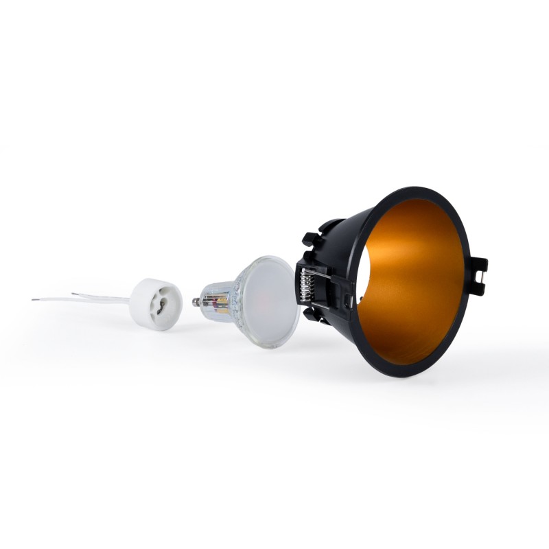 Spot LED noir et or GU10 encastrable Spot LED noir et or GU10 encastrable