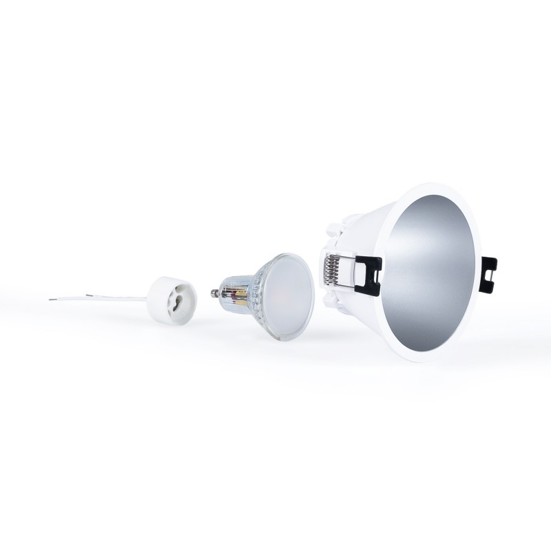 Spot LED blanc GU10 encastrable argenté Spot LED blanc GU10 encastrable argenté