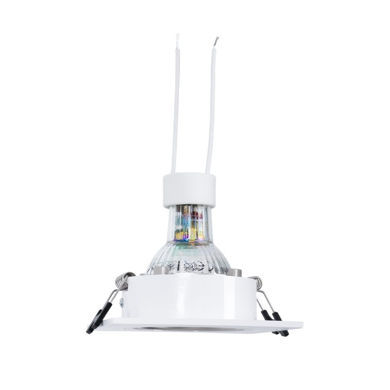 Spot LED carré blanc et champagne GU10 encastrable Spot LED carré blanc et champagne GU10 encastrable