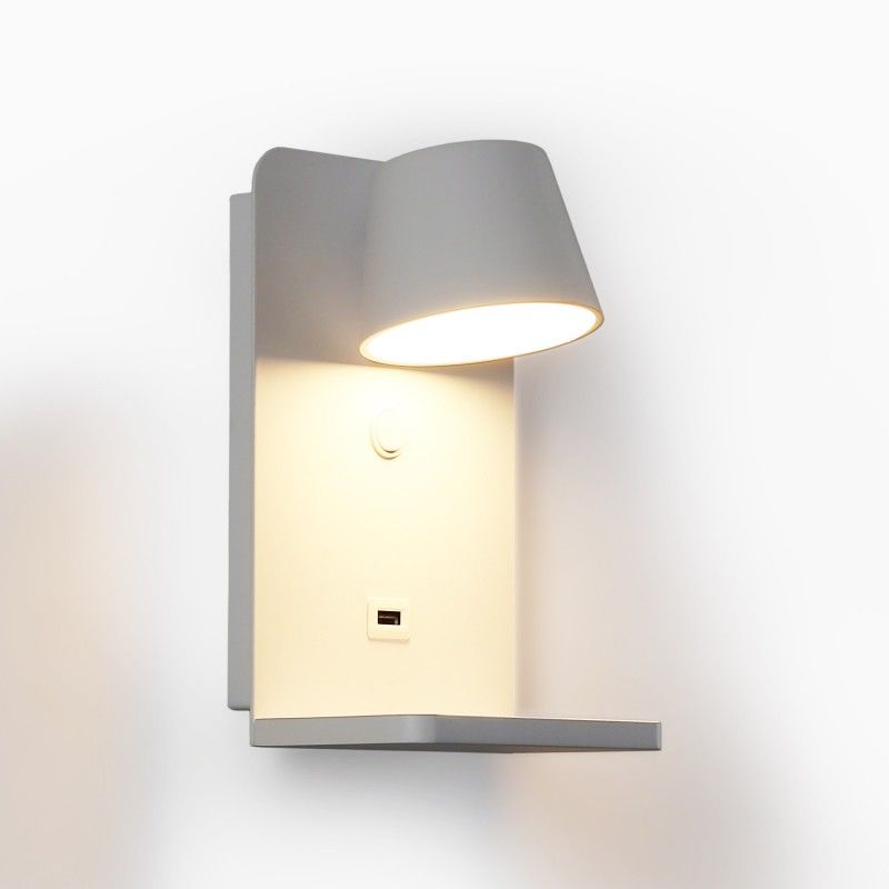 Applique murale avec port USB "BASKOP W" - 6W - Base de recharge sans fil Applique murale avec port USB "BASKOP W" - 6W - Base de recharge sans fil