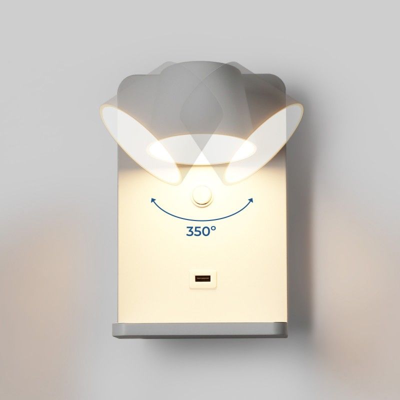 Applique murale avec port USB "BASKOP W" - 6W - Base de recharge sans fil Applique murale avec port USB "BASKOP W" - 6W - Base de recharge sans fil