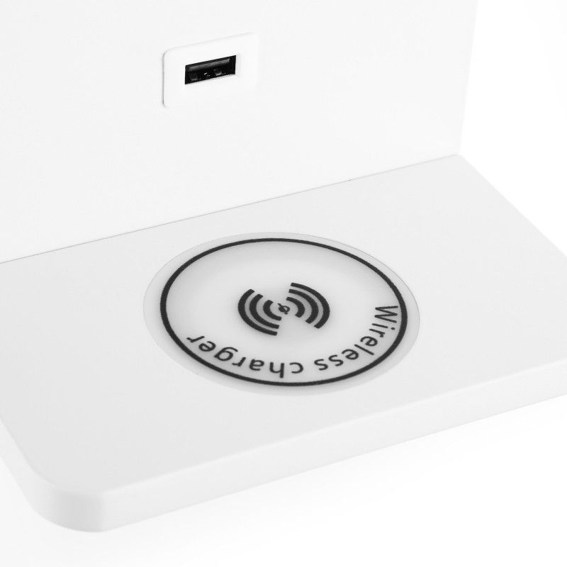 Applique murale avec port USB "BASKOP W" - 6W - Base de recharge sans fil Applique murale avec port USB "BASKOP W" - 6W - Base de recharge sans fil