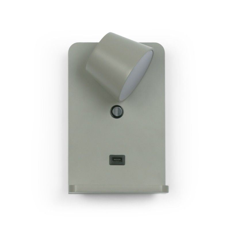 Applique murale avec port USB "BASKOP W" - 6W - Base de recharge sans fil Applique murale avec port USB "BASKOP W" - 6W - Base de recharge sans fil