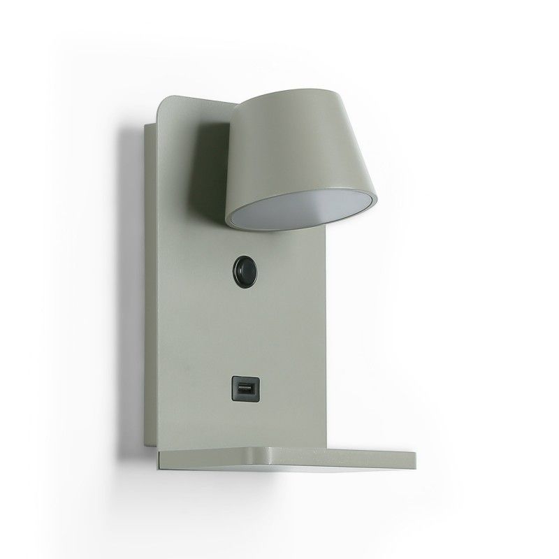 Applique murale avec port USB "BASKOP W" - 6W - Base de recharge sans fil Applique murale avec port USB "BASKOP W" - 6W - Base de recharge sans fil