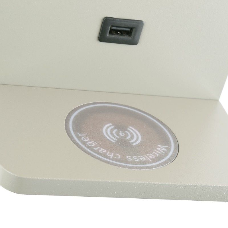 Applique murale avec port USB "BASKOP W" - 6W - Base de recharge sans fil Applique murale avec port USB "BASKOP W" - 6W - Base de recharge sans fil