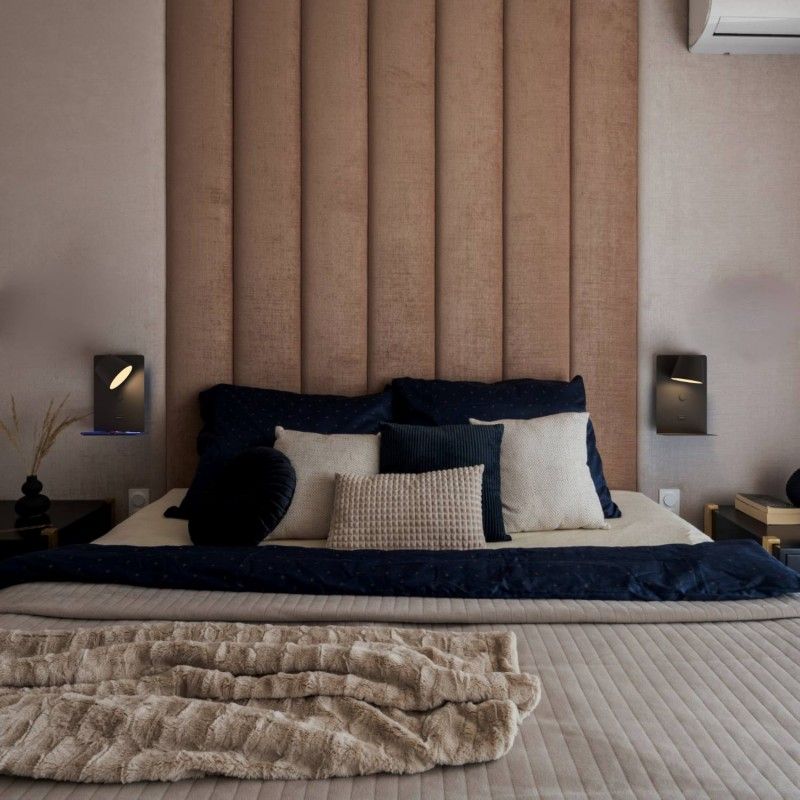 Lampe de lecture murale avec port USB "BASKOP W" - 6W - Base de recharge sans fil Lampe de lecture murale avec port USB "BASKOP W" - 6W - Base de recharge sans fil