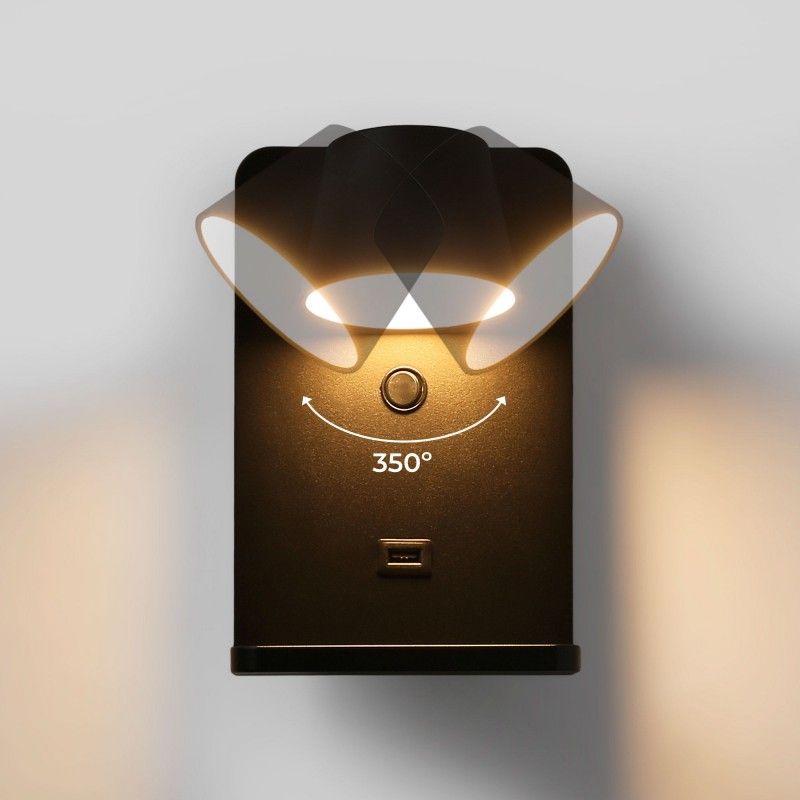 Applique murale avec port USB "BASKOP W" - 6W - Base de recharge sans fil Applique murale avec port USB "BASKOP W" - 6W - Base de recharge sans fil