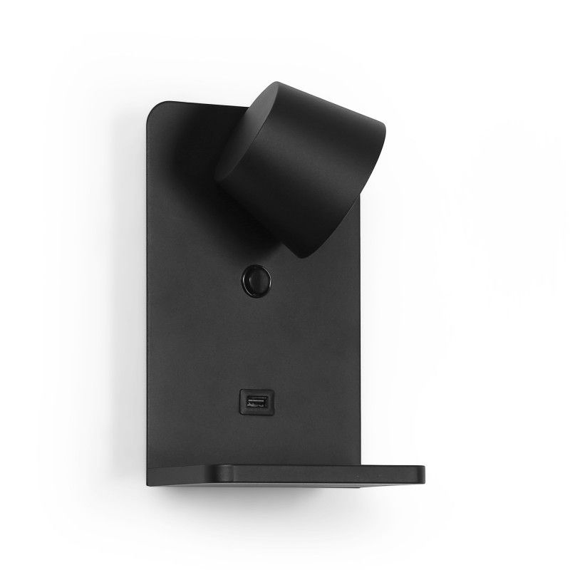 Applique murale avec port USB "BASKOP W" - 6W - Base de recharge sans fil Applique murale avec port USB "BASKOP W" - 6W - Base de recharge sans fil