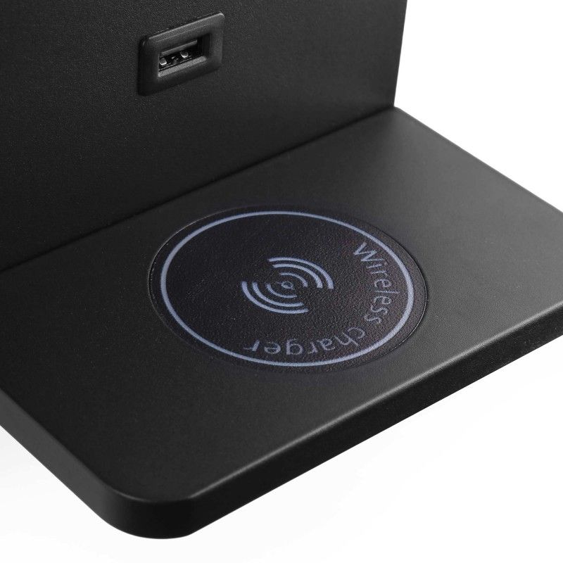 Applique murale avec port USB "BASKOP W" - 6W - Base de recharge sans fil Applique murale avec port USB "BASKOP W" - 6W - Base de recharge sans fil