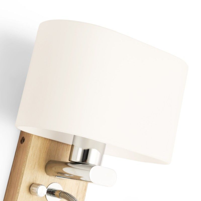 Applique murale avec liseuse LED "Arti" - E27 + 3W