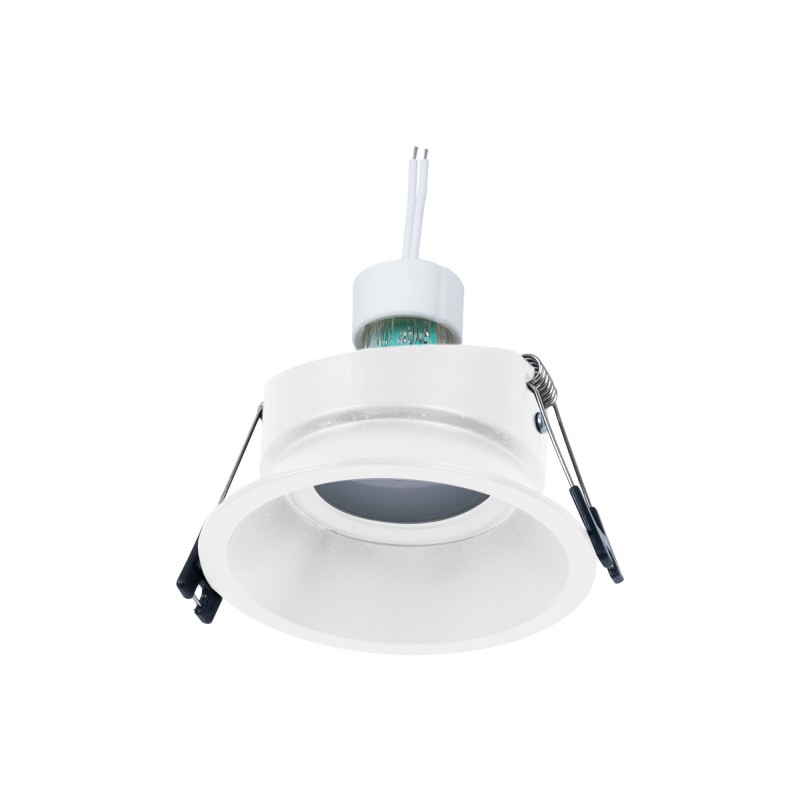 KIT Collerette spot encastrable Ø93mm (blanc) + Ampoule GU10 5,4W + Douille KIT Collerette spot encastrable Ø93mm (blanc) + Ampoule GU10 5,4W + Douille