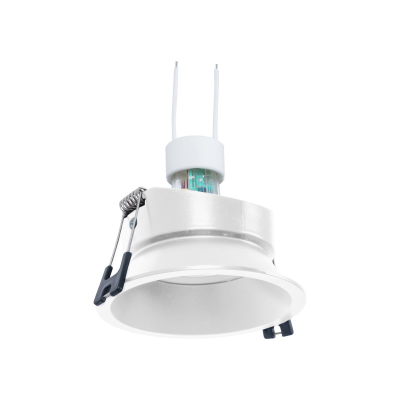 KIT Collerette spot encastrable Ø93mm (blanc) + Ampoule GU10 5,4W + Douille KIT Collerette spot encastrable Ø93mm (blanc) + Ampoule GU10 5,4W + Douille