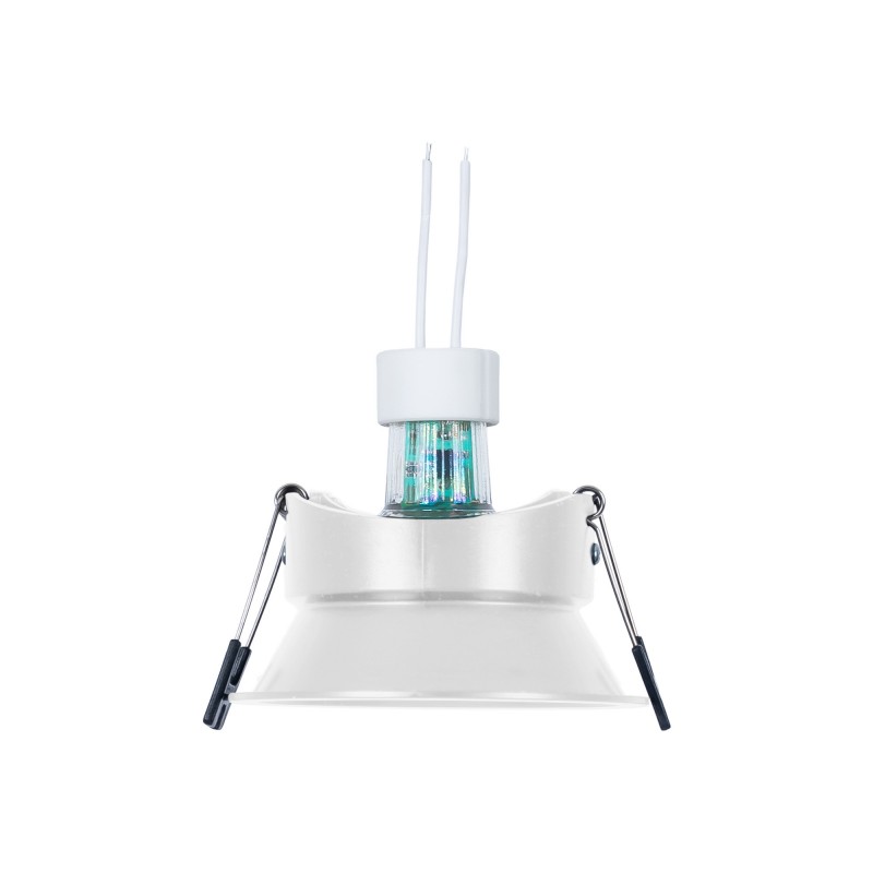 KIT Collerette spot encastrable Ø93mm (blanc) + Ampoule GU10 5,4W + Douille KIT Collerette spot encastrable Ø93mm (blanc) + Ampoule GU10 5,4W + Douille