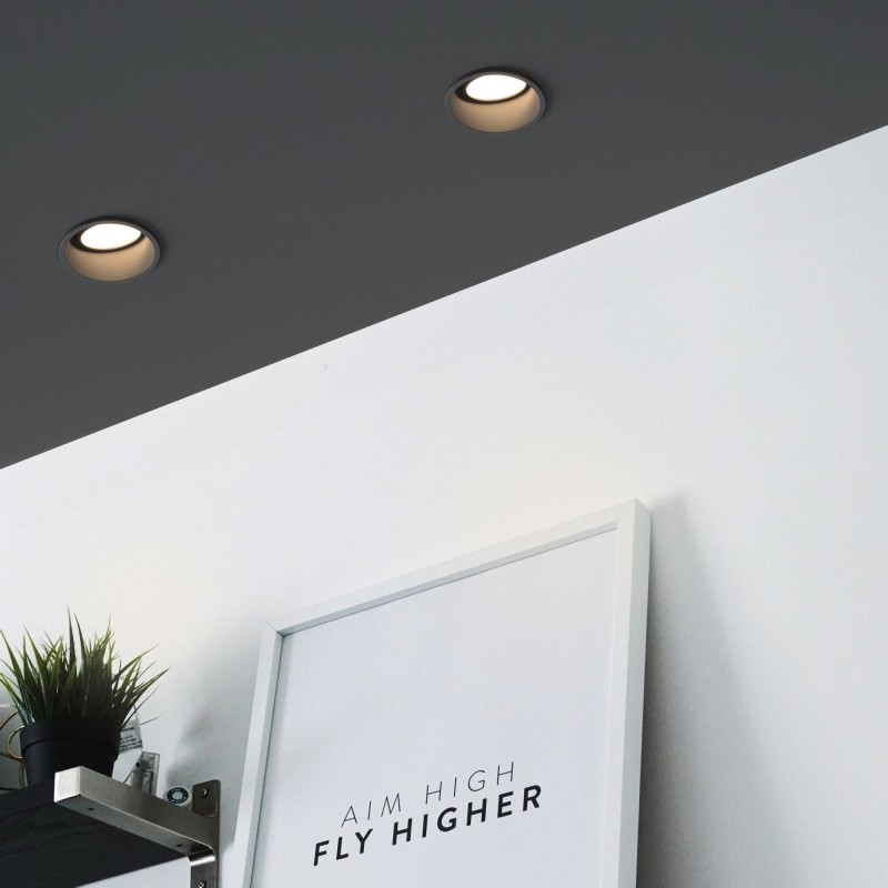 KIT Collerette spot encastrable Ø93mm (noir) + Ampoule GU10 5,4W + Support d'ampoule KIT Collerette spot encastrable Ø93mm (noir) + Ampoule GU10 5,4W + Support d'ampoule