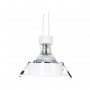 KIT Collerette spot carré 93x93mm (gris/blanc) + Ampoule GU10 5,4W + Douille