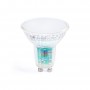 KIT Collerette spot carré 93x93mm (gris/blanc) + Ampoule GU10 5,4W + Douille