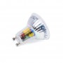 KIT Collerette spot carré 93x93mm (gris/blanc) + Ampoule GU10 5,4W + Douille