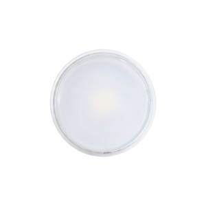 KIT Collerette spot carré 93x93mm (gris/blanc) + Ampoule GU10 5,4W + Douille