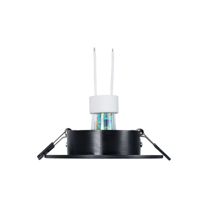 KIT Collerette spot encastrable Ø110mm (noir) + Ampoule GU10 5,4W + Douille | Spot à encastrer KIT Collerette spot encastrable Ø110mm (noir) + Ampoule GU10 5,4W + Douille | Spot à encastrer