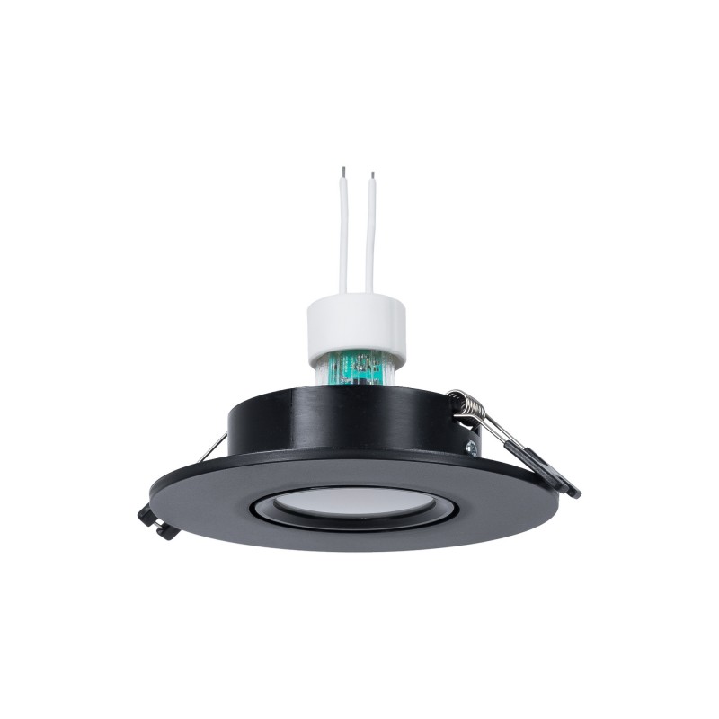 KIT Collerette spot encastrable Ø110mm (noir) + Ampoule GU10 5,4W + Douille | Spot à encastrer KIT Collerette spot encastrable Ø110mm (noir) + Ampoule GU10 5,4W + Douille | Spot à encastrer