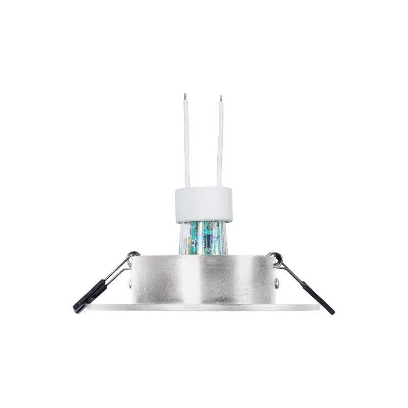 KIT Collerette spot encastrable Ø110mm (argent) + Ampoule GU10 5,4W + Douille | Spot à encastrer KIT Collerette spot encastrable Ø110mm (argent) + Ampoule GU10 5,4W + Douille | Spot à encastrer