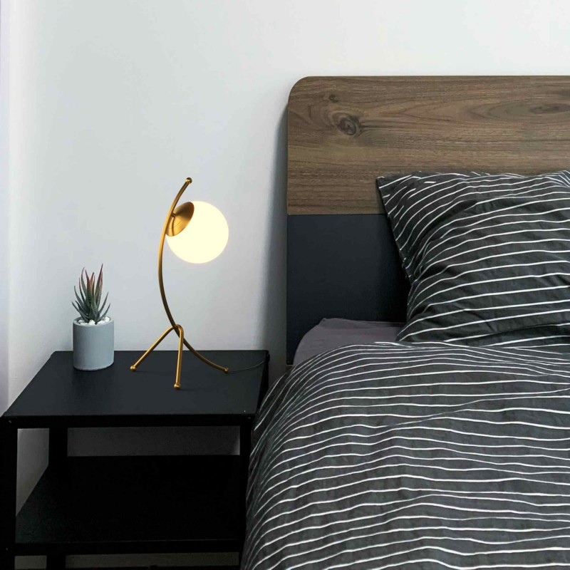 Lampe à poser globe en verre "Flix" | lampes de table