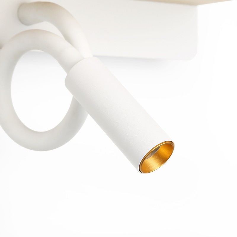 Applique murale "Artin" - Avec spot LED orientable et port USB - E27 + 3W | lampe de lecture