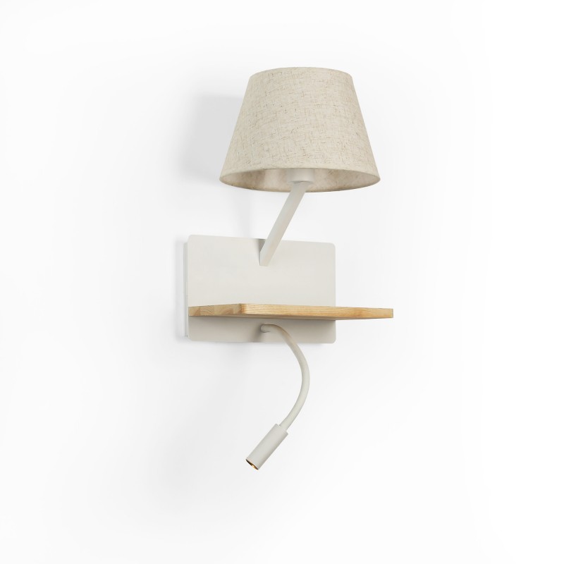 Applique murale "Artin" - Avec spot LED orientable et port USB - E27 + 3W | lampe de lecture