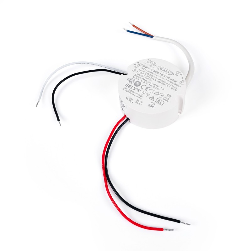 Driver DALI dimmable DT6 NFC monocolore 220-240V - Sortie 10-42V DC - 100-500mA - 10W