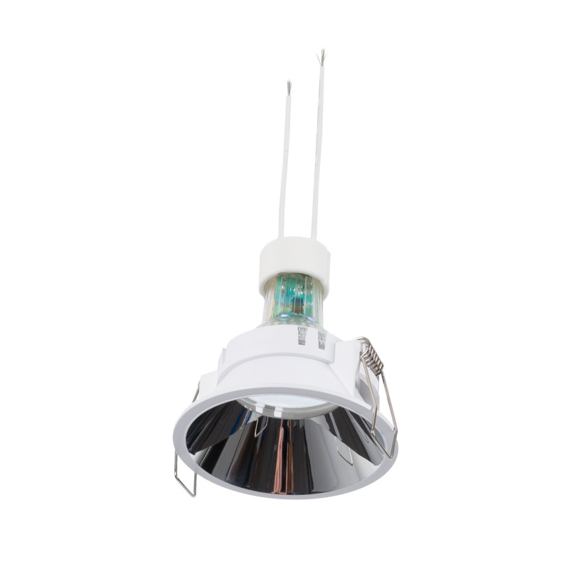 KIT Spot encastrable fixe Ø82mm (chromé) + Ampoule GU10 5,4W + Douille | Spots encastrés LED KIT Spot encastrable fixe Ø82mm (chromé) + Ampoule GU10 5,4W + Douille | Spots encastrés LED