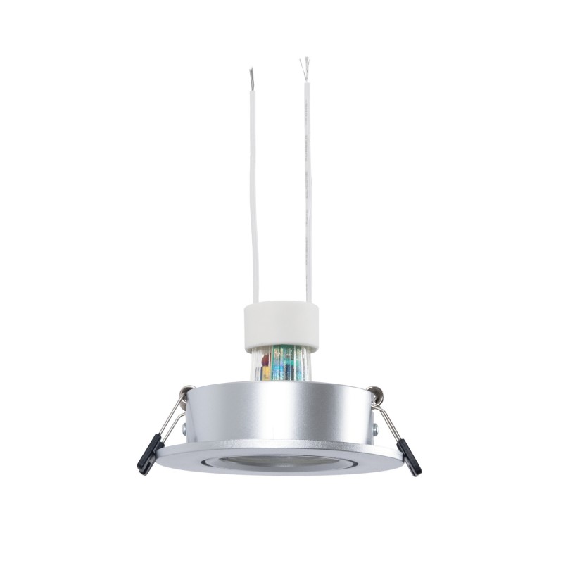 KIT Spot encastrable inclinable Ø90mm (argent) + Ampoule GU10 5,4W + Douille KIT Spot encastrable inclinable Ø90mm (argent) + Ampoule GU10 5,4W + Douille