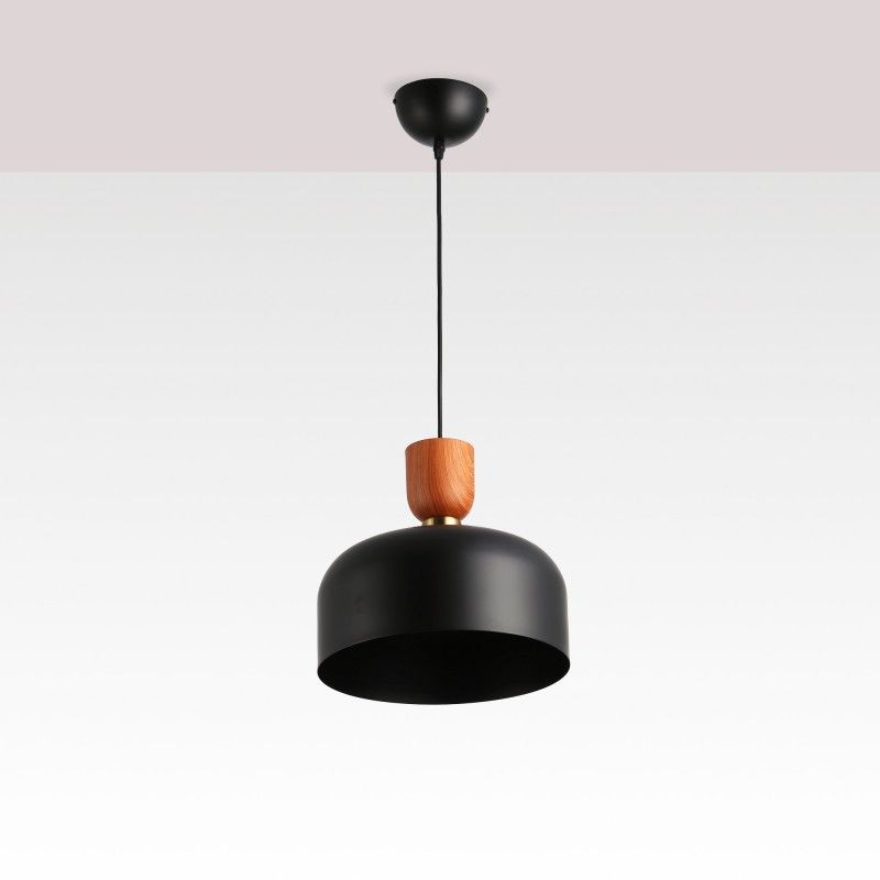Lampe suspendue scandinave "Franz" - Métal et bois - E27 | suspension luminaire