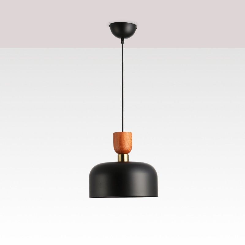 Lampe suspendue scandinave "Franz" - Métal et bois - E27 | suspension luminaire