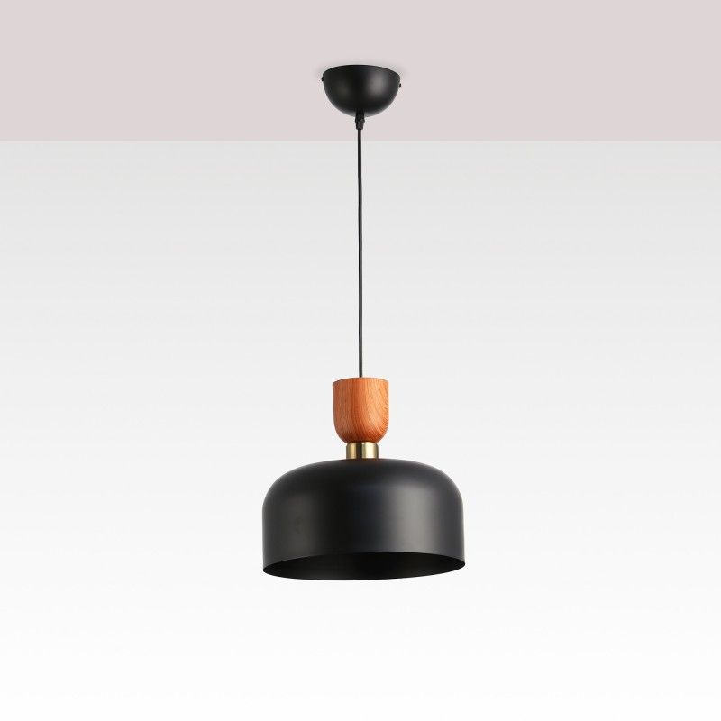 Lampe suspendue scandinave "Franz" - Métal et bois - E27 | suspension luminaire