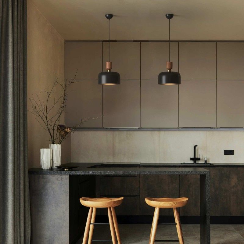 Lampe suspendue scandinave "Franz" - Métal et bois - E27 | suspension luminaire