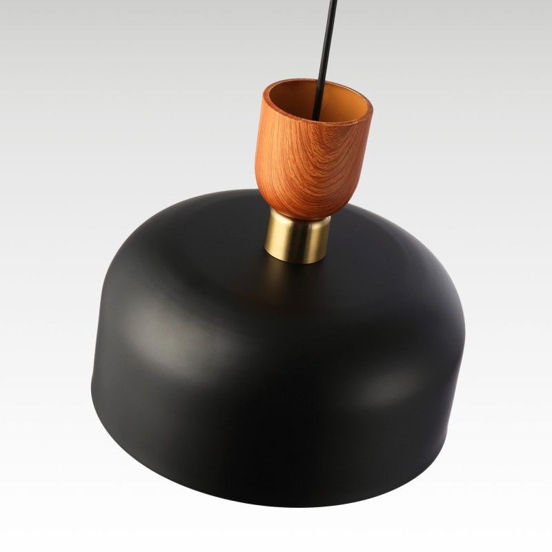 Lampe suspendue scandinave "Franz" - Métal et bois - E27 | suspension luminaire