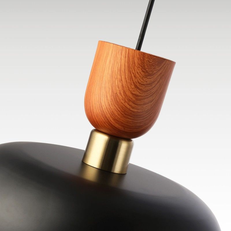 Lampe suspendue scandinave "Franz" - Métal et bois - E27 | suspension luminaire