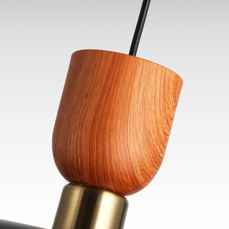 Lampe suspendue scandinave "Franz" - Métal et bois - E27 | suspension luminaire