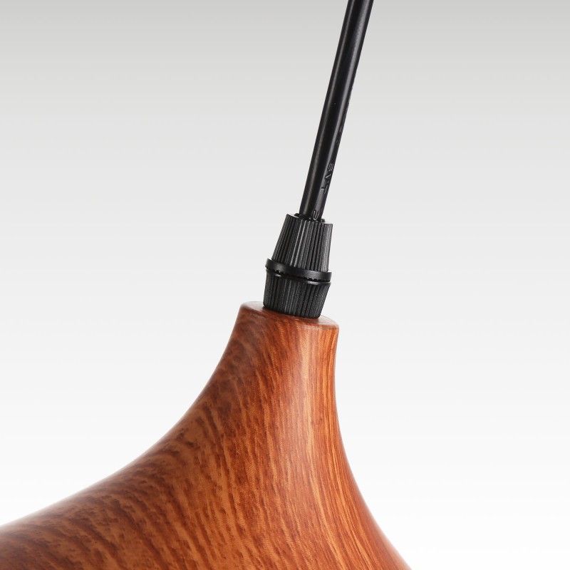 Lampe suspendue scandinave "Hollies" - Métal et bois - E27 | suspension luminaire bois