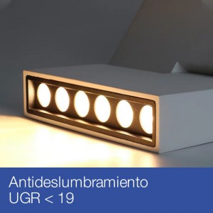Spot LED 30W pour rail triphasé UGR19