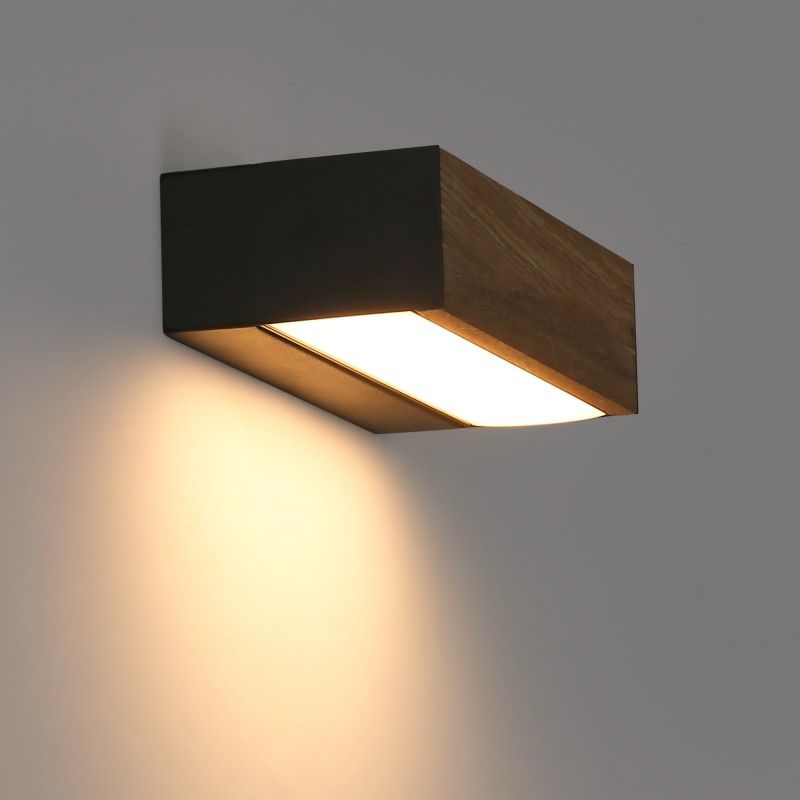 Applique murale bois "VACC" - 7W - 2700K - 20cm | appliques murales Applique murale bois "VACC" - 7W - 2700K - 20cm | appliques murales