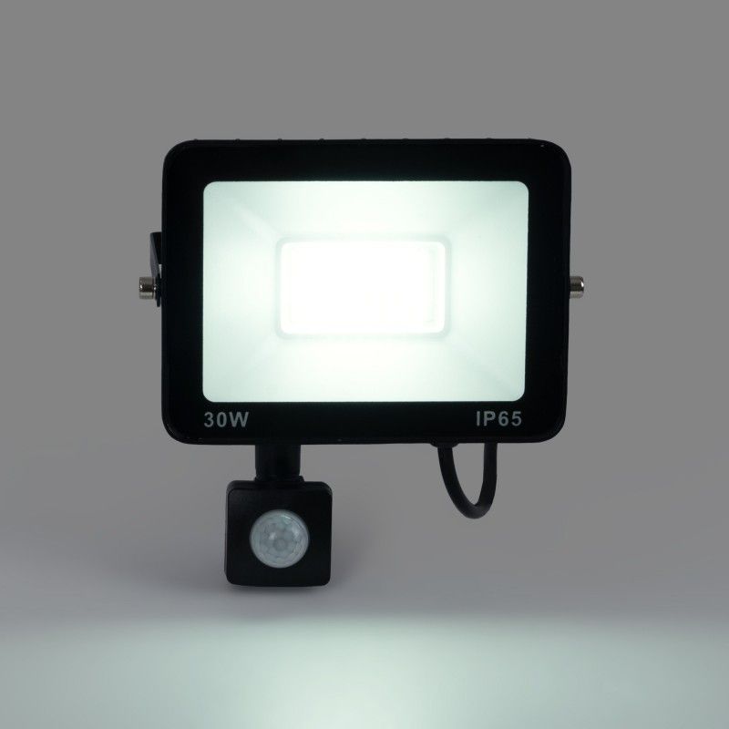 Projecteur LED extérieur avec détecteur de mouvement PIR - 30W - IP65 - 6000K Projecteur LED extérieur avec détecteur de mouvement PIR - 30W - IP65 - 6000K