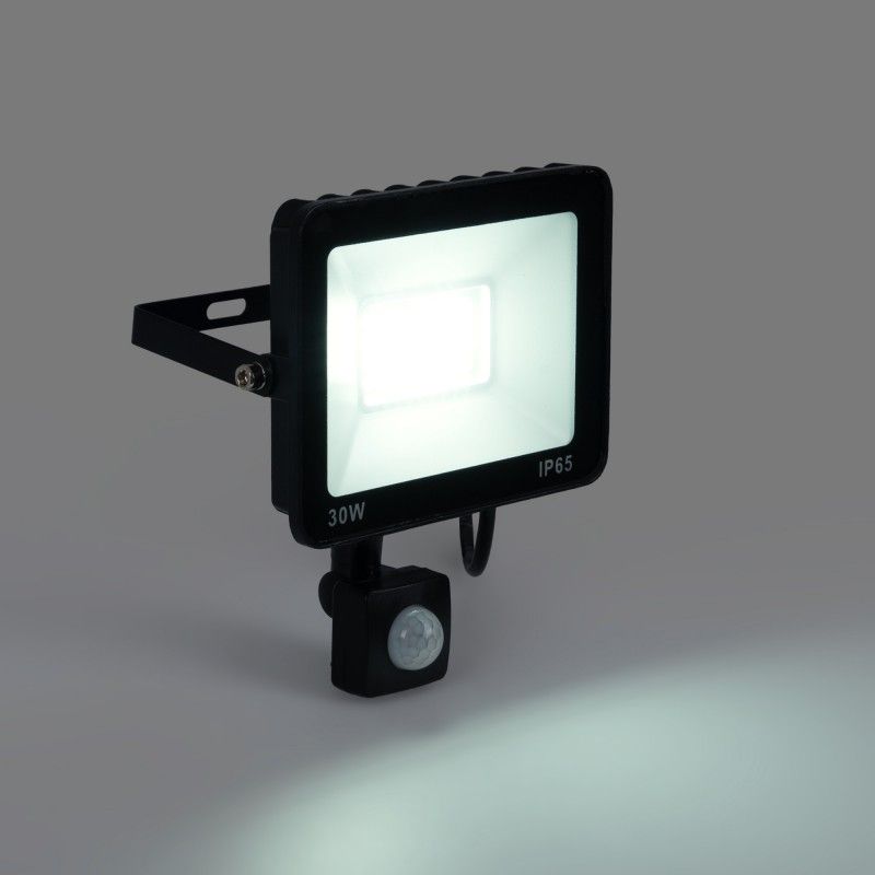 Projecteur LED extérieur avec détecteur de mouvement PIR - 30W - IP65 - 6000K Projecteur LED extérieur avec détecteur de mouvement PIR - 30W - IP65 - 6000K