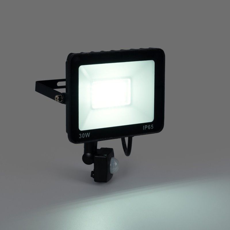 Projecteur LED extérieur avec détecteur de mouvement PIR - 30W - IP65 - 6000K Projecteur LED extérieur avec détecteur de mouvement PIR - 30W - IP65 - 6000K